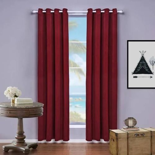 Rideau Occultant - Rouge - 140x240cm - Style Moderne - Poche En Forme De Tige 4cm