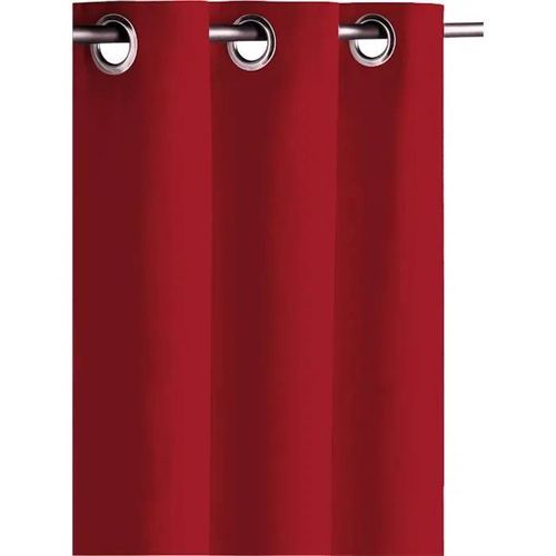 Rideau Occultant - 135x240 Cm - Rouge - 8 ?Illets - Entretien Facile - 100% Polyester
