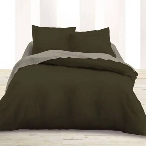 Housse De Couette - Bronze - 220x240cm - 100% Coton - Uni - Classique