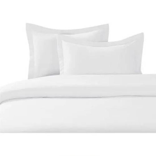 Housse De Couette - Blanc - 140x200cm - 100% Coton - 57 Fils/Cm - Lavable