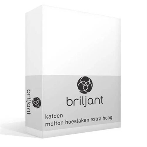Drap-Housse - Briljant - 180x200 Cm - Coton - Blanc - Molleton