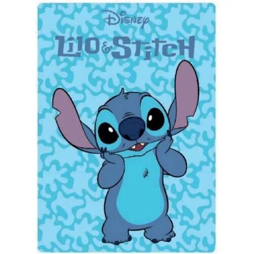 Plaid - Disney - Stitch - 100x140 Cm - 100% Polyester - Lavable À 40° - Doux Et Chaud