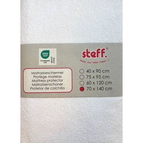 Stefano Fashion - Protège Matelas - Alèse - 70x140 Cm - Blanc - Impermeable Sur Couche De Pu Avec Certificat Oeko-Tex Standard 100
