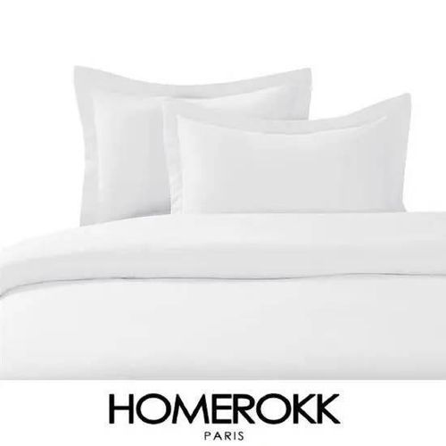 Housse De Couette - Blanc - 140x200cm - 100% Coton - 1 Taie D'oreiller 65x65 - Résistant