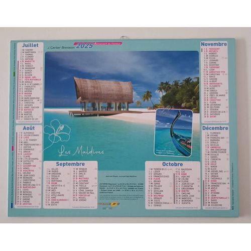 Calendrier La Poste, Almanach Du Facteur 2025 J. Cartier Bresson