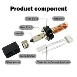 MEVRONISSHOP-Kit de mise à niveau en céramique Hotend pour Flashforge Adventurer 5 m/5 m Pro Hot End - Buse durcie rapide amovible - Haute conductivité thermique - Tête d'impression - Cartouche chauf