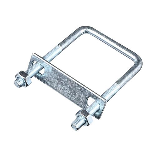 MEVRONISSHOP-boulons en U, boulons en U carrés galvanisés, accessoires pour boulons en U avec écrous, plaque de cadre, rondelles rondes pour la quincaillerie de remorque de bateau (6PCS)