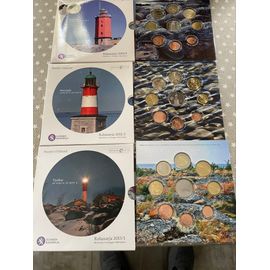 Lot De 3 Bu De La Finlande Année 2010/2011/2013 Les 8 Pièces De 1 Ct A 2€