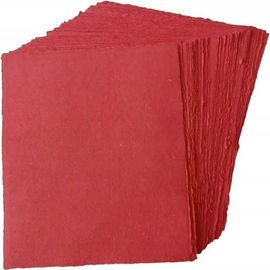 Papier Coton Fait Main A4 130 Gsm 50 Pièces Rouge