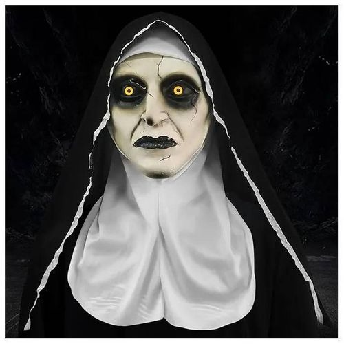 Masque D'horreur De Nonne En Latex Pour Halloween - Accessoire De Cosplay Terrifiant