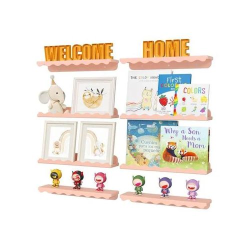 Étagère Murale en Acrylique Transparent pour Enfants - Ensemble de 8 Pièces en Forme de Nuage pour Chambre d'Enfant