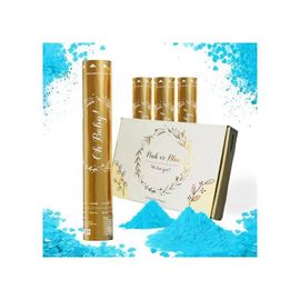Confettis et fumée bleus Kit de 4 pièces pour révélation du sexe