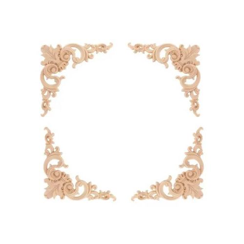 4 Coins D'angle Décoratifs Bois 10x10cm Style Vintage Pour Meubles, Cadres Et Plus - Personnalisable Et Facile À Installer