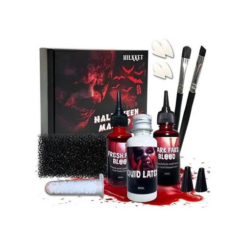 Kit De Sang Artificiel - Nikcorp - Halloween - Faux Sang - Accessoires Inclus - Effets Réalistes