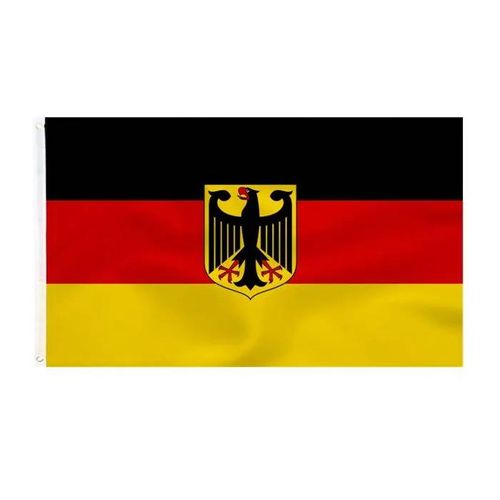 Drapeau de l'Allemagne avec l'Aigle héraldique 90 x 150 cm avec ?illets pour la suspension
