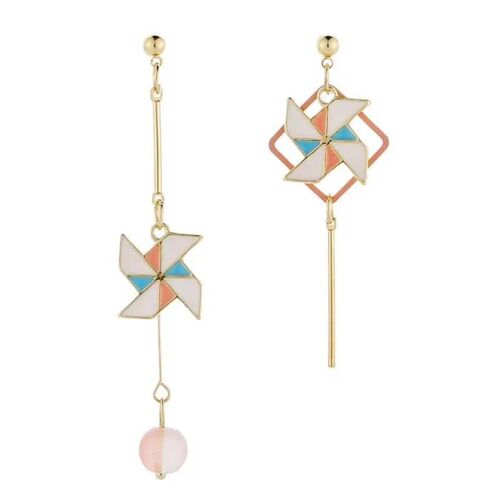 Donboly Boucles D'oreilles Argent 925 Hypoallergéniques Moulins À Vent Cadeau Pour Filles