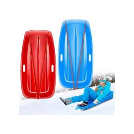 Luge Traîneau Hiver 2 Pièces 87cm Avec Corde : Plaisir Garanti Pour Enfants Et Adultes, Glisse Sur Neige, Herbe Et Sable!