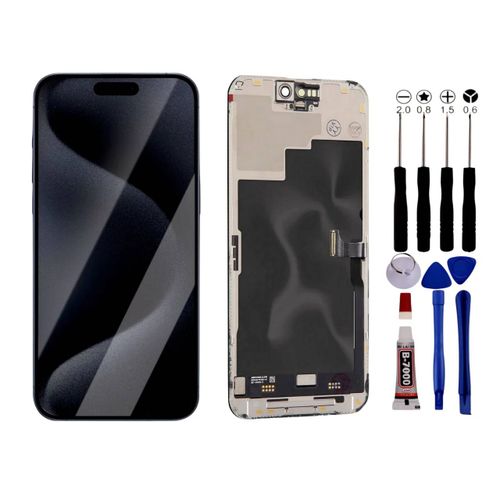 Ecran Pour Iphone 15 Pro Max Lcd Vitre Tactile Compatible Ch¿¢Ssis Kit Outil - Oled / Noir / Avec Kit Outils