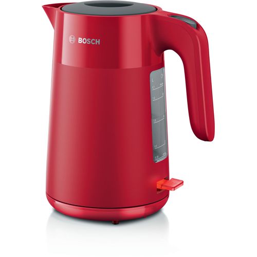 Bouilloire Bosch TWK2M164 - 2400 W - 1,7 L - Filtre anti-calcaire - Rouge profond