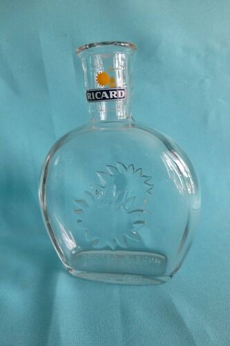 Ancienne Carafe Ricard En Verre Logo Soleil /28