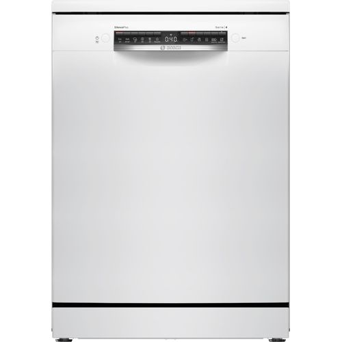 Lave-vaisselle Bosch SMS4EMW01F - Série 4 - Pose libre - 14 couverts - 84,5 x 60 x 60 cm - Wi-Fi - Blanc