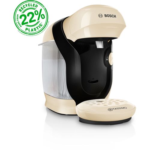 Machine multi-boissons Bosch TAS117E - 1400 W - Café, Café crème, Cappuccino, Chocolat chaud, Espresso, Lait chaud, Latte Macchiato, Thé - Crème