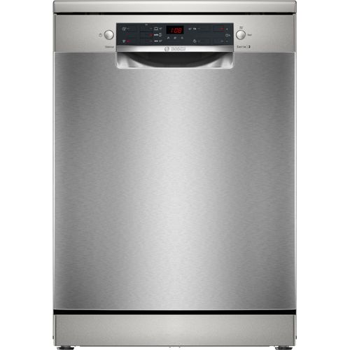Lave-vaisselle Bosch SMS25KI09F - Série 2 - Pose libre - 13 couverts - 84,5 x 60 x 60 cm - Acier brossé anti-traces
