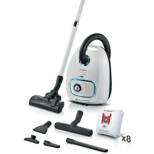 Aspirateur traîneau Bosch BGL41HYG3H - Série 4 - 69 dB - Blanc