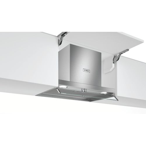 Hotte design intégré Bosch DBB66AF50 - Série 4 - Encastrable - 620 m³/h - 70 dB - 3 vitesses - Inox