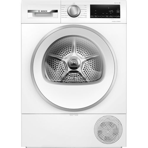Sèche-linge pompe à chaleur Bosch WQG1421SFR - Série 6 - 9 Kg - 63 dB - Blanc