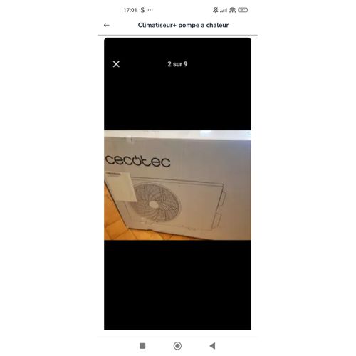 Climatiseur mural avec sa pompe à chaleur réversible 9000 Btu