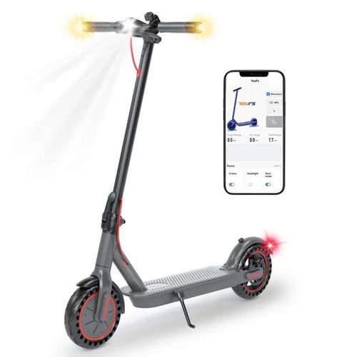 Yee Goo - Trottinette Électrique Pliable - Roues 8.5"- Moteur 350w- 25km/H - Batterie 10.4ah-Autonomie 20-30km-Clignotants Led