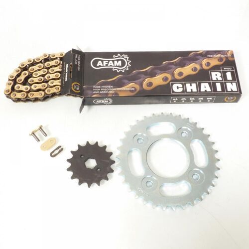 Kit Chaîne Afam Pour Moto Honda 125 Msx Abs 2017 À 2020 15x34 Pas 420 106l Neuf