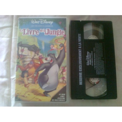 Cassette Vidéo Vhs - Le Livre De La Jungle - Walt Disney
