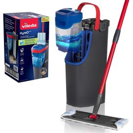 Vileda Kit de nettoyage H2PRO Flat Mop avec manche