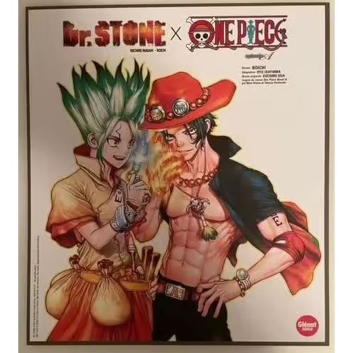 Shikishi One Piece Épisode Ace X Dr Stone (Boichi) Glénat