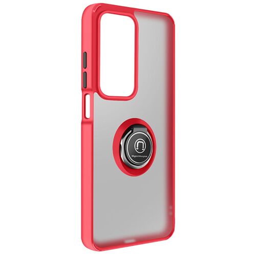 Coque pour Oppo A5 avec Support Anneau et Fixation Magnétique Rouge