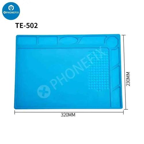 Tapis de soudure antistatique ESD en Silicone,tapis de travail d'isolation résistant à la chaleur,Kit de Station de soudage,plate-forme d'entretien de tampon de réparation - Type TE-502 32CMX23CM