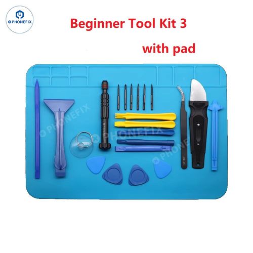 Kit Professionnel De Réparation D'écran De Téléphone Portable,Kit D'outils De Démontage Pour Iphone,Tournevis,Ventouse À Levier,Tampon Isolant - Type Beginner Tool Kit 3