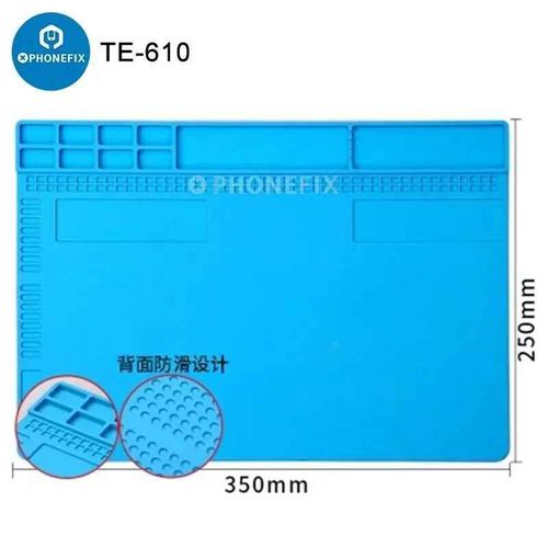 Tapis de soudure antistatique ESD en Silicone,tapis de travail d'isolation résistant à la chaleur,Kit de Station de soudage,plate-forme d'entretien de tampon de réparation - Type TE-610 35CMX25CM
