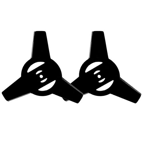 Lame métallique de 150mm,3 dents pour coupe gazon électrique,débroussailleuse universelle,taille-bordures,lames de tête de débroussailleuse - Type 2Pcs Black