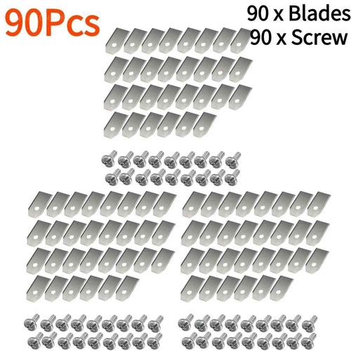 Enge Cutter-Kit de vis de lame de tondeuse à gazon en acier inoxydable,pour tondeuse Husqvarna,outil de réparation de tondeuse robotique Gardena - Type 90Pcs Silver