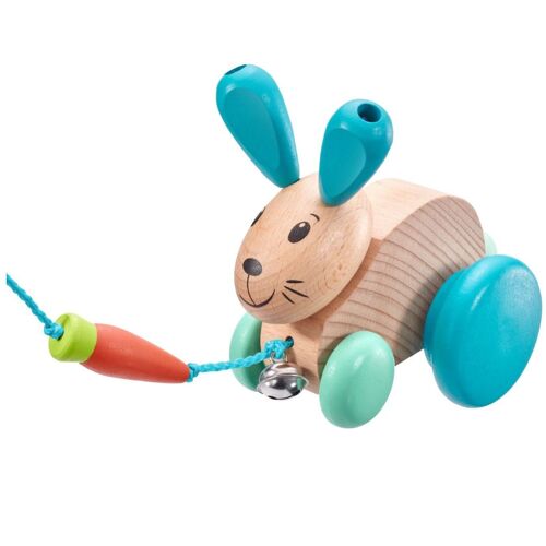 Henny Hoppel lapin en bois à tirer