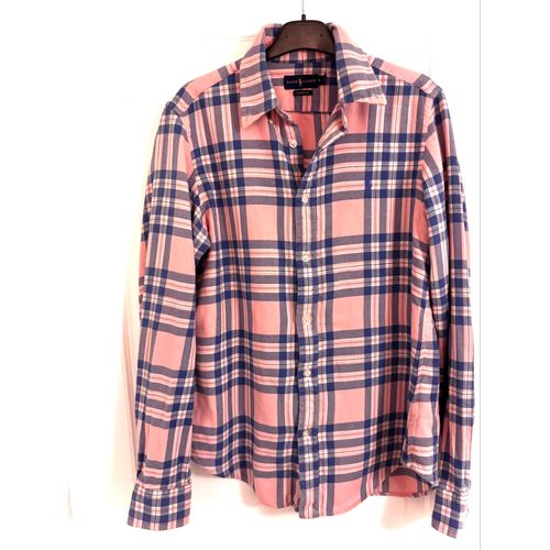 Chemise À Carreaux Rose Et Bleue Ralph Loren En Excellent État 