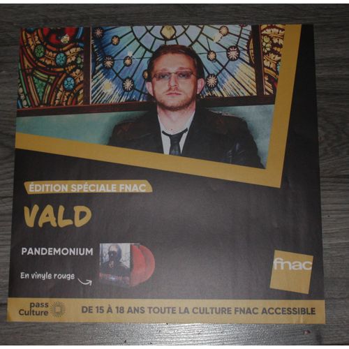 Rare Plv Souple 30x30cm Vald Pandemonium / Magasins Fnac / Rap