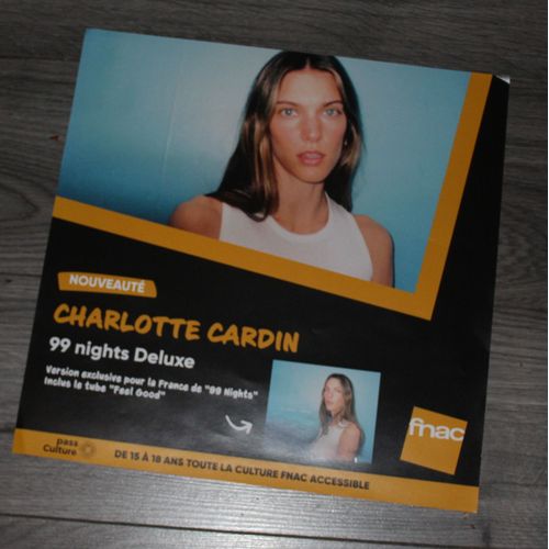 Rare Plv Souple 30x30cm Charlotte Cardin 99 Nights De Luxe / Magasins Fnac