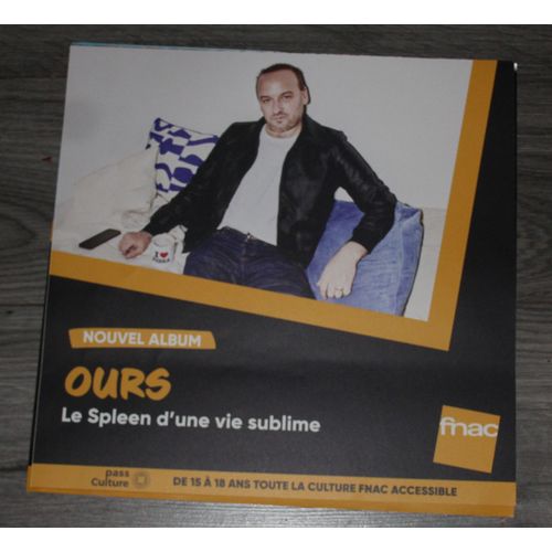 Plv Souple 30x30cm Ours ( Alain Souchon ) Le Spleen D'une Vie Sublime