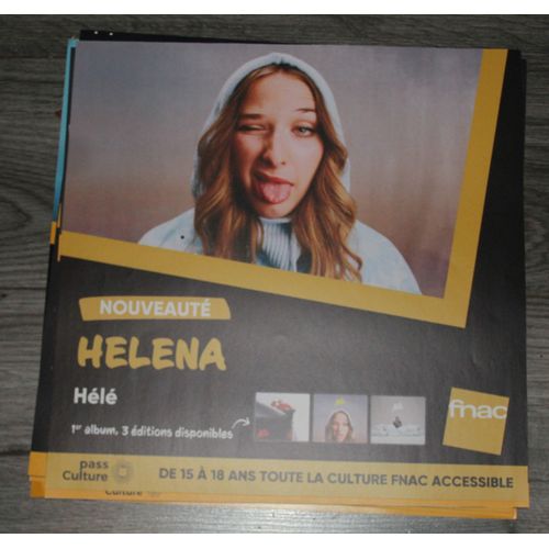Rare Plv Souple 30x30cm Helena Hélé ( Star Academy ) / Magasins Fnac