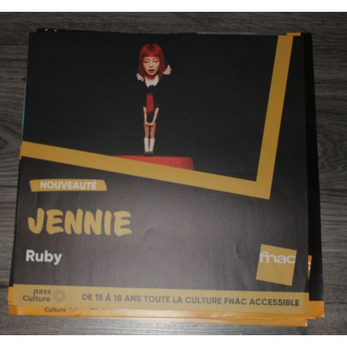 Rare Plv Souple 30x30cm Jennie ( Blackpink) Ruby K-Pop / Magasins Fnac
