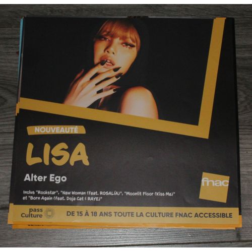Rare Plv Souple 30x30cm Lisa ( Blackpink ) Alter Ego K-Pop / Magasins Fnac